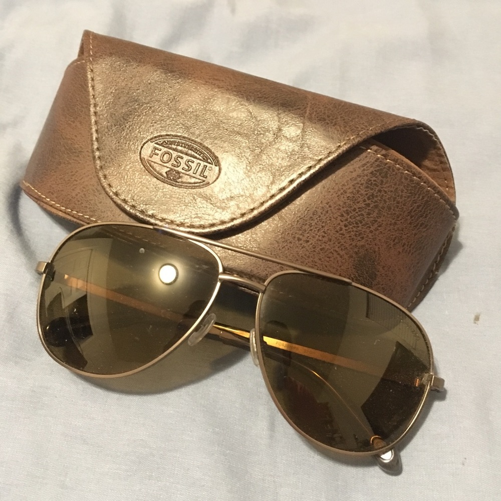 Polarized Fossil Aviator sunglasses size 59 - 13